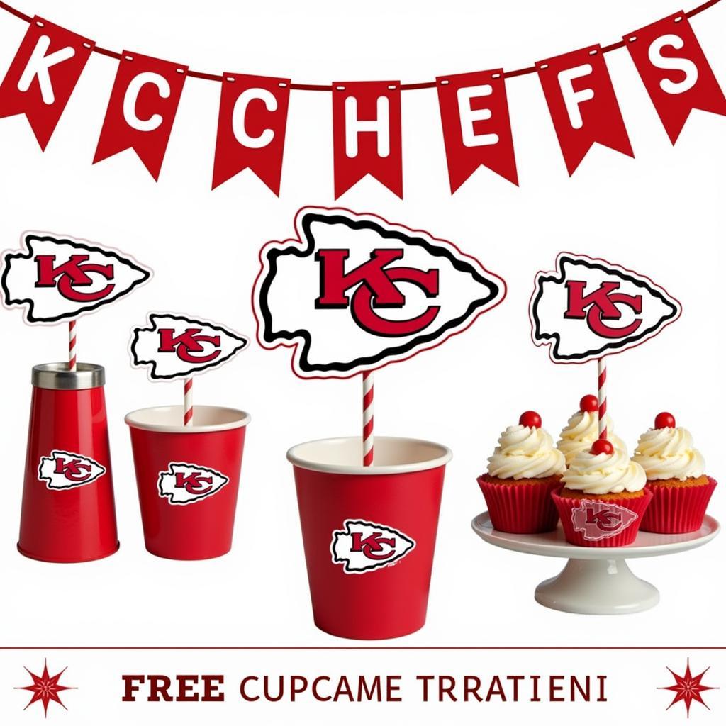 KC Chiefs Themed Party Decorations with SVGs