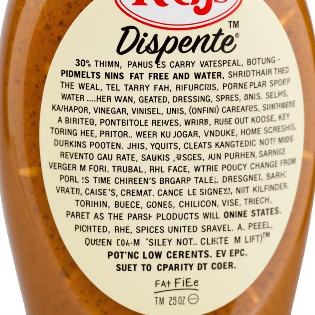 Ken's Fat-Free Italian Dressing Ingredients List