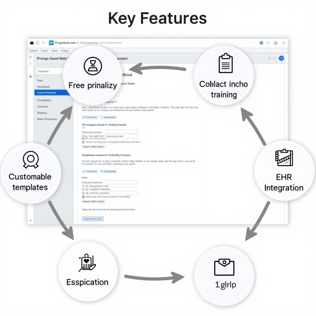 Essential features in a free progress note generator