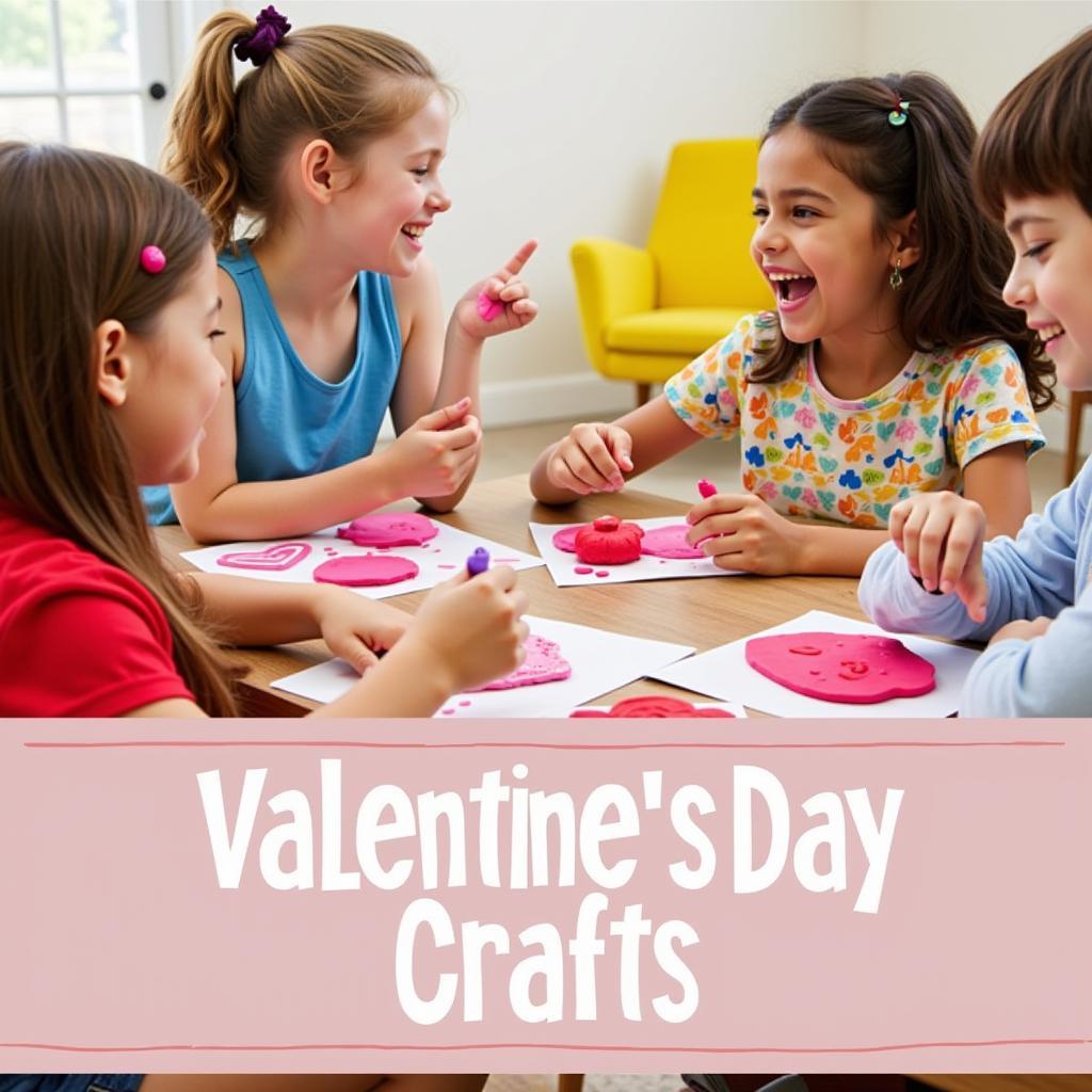 Kids Creating Play-Doh Valentines