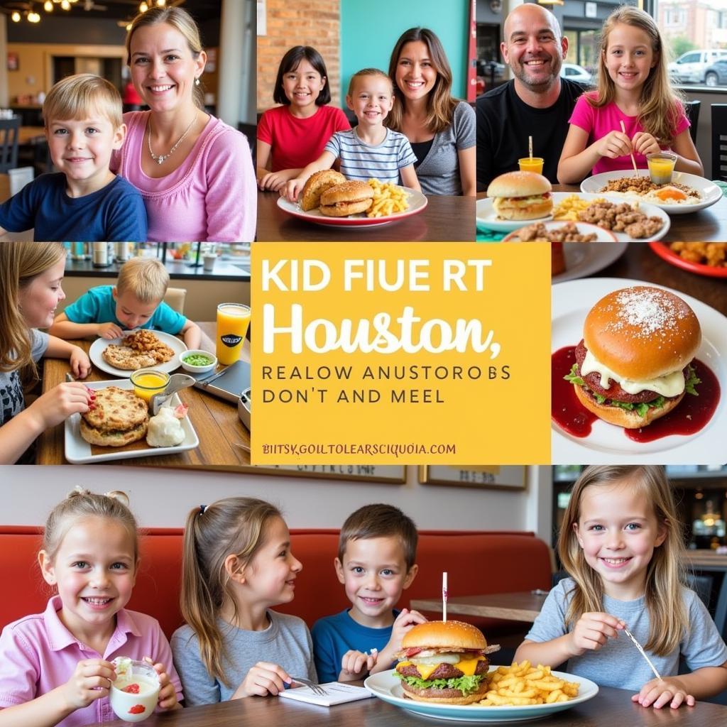 Families dining at kid-friendly restaurants in Houston