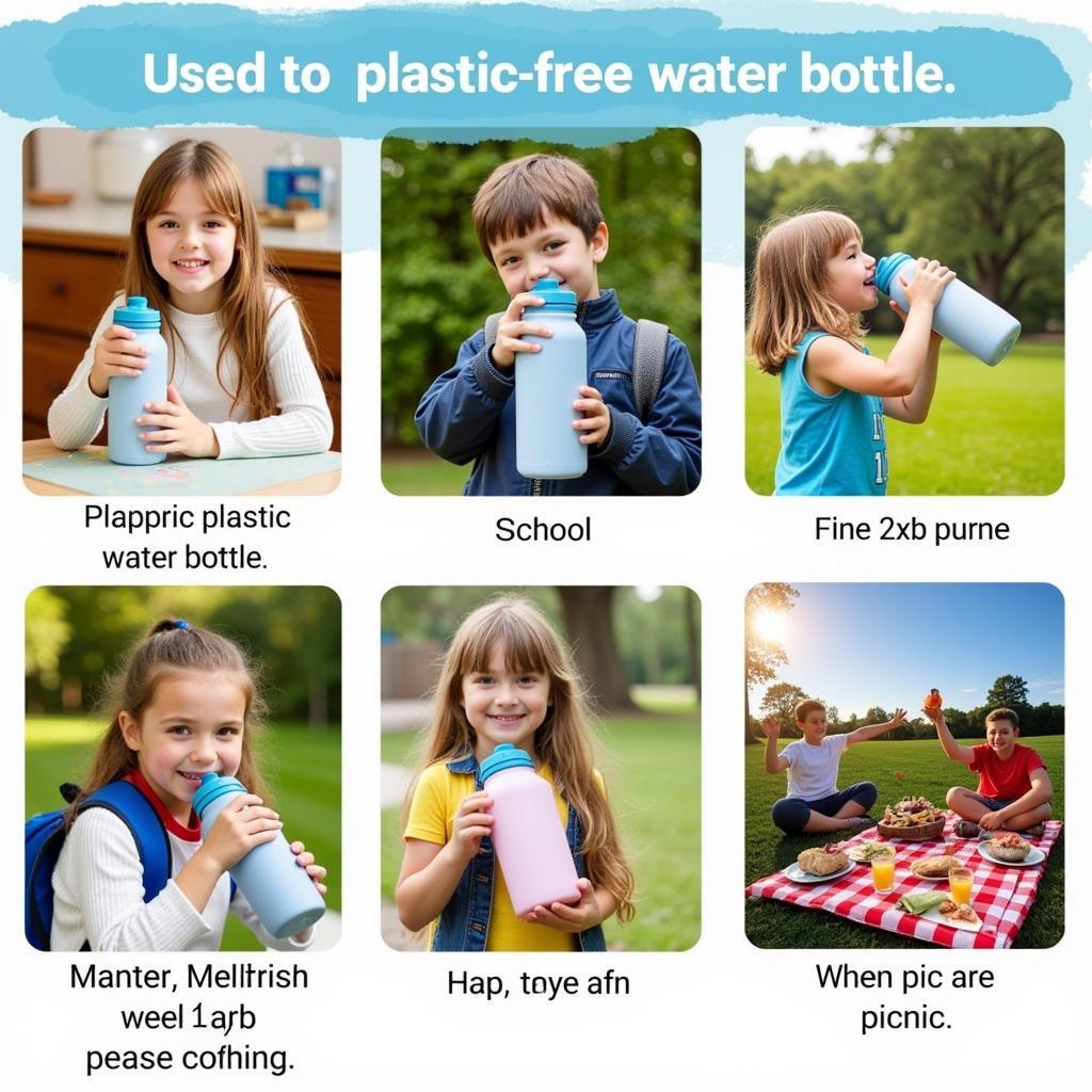 Children Using Plastic-Free Water Bottles