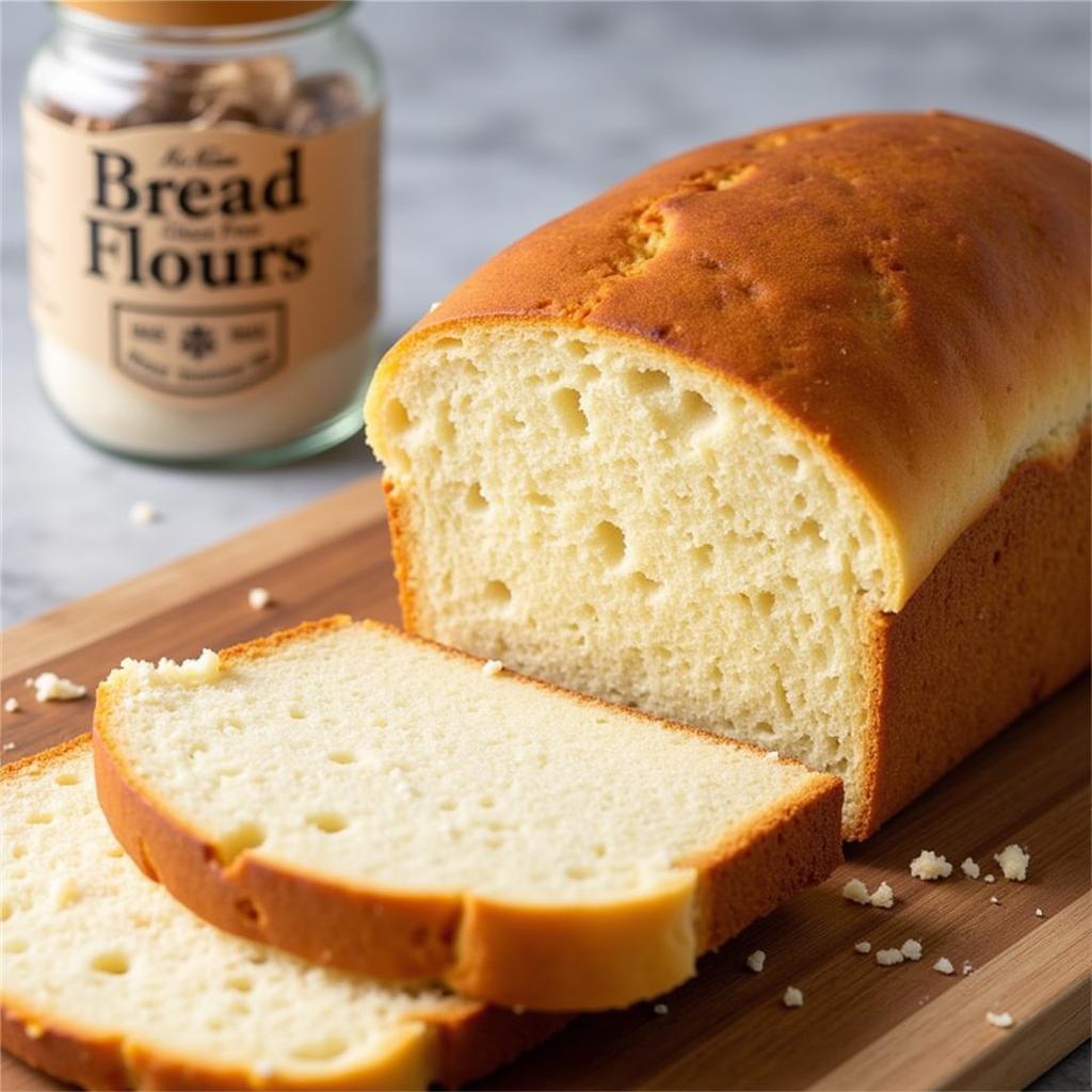 A loaf of bread made with Kim's Gluten Free Bread Flour Blend