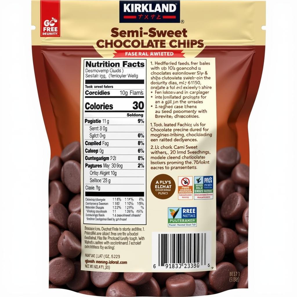 Kirkland Semi Sweet Chocolate Chips Packaging