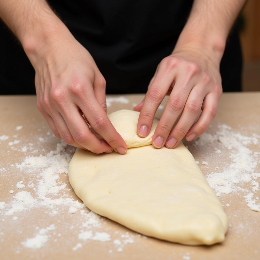 Kneading Gluten-Free Pizza Dough