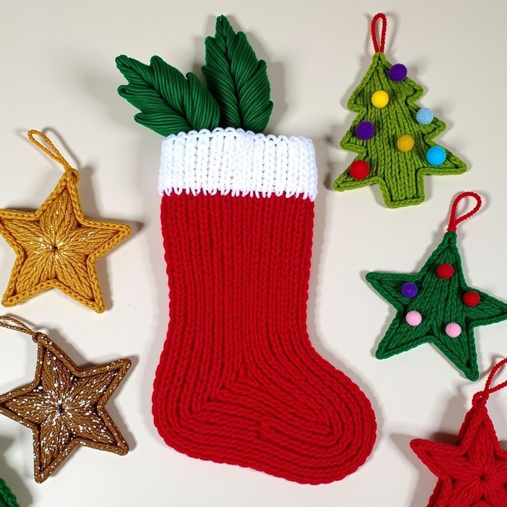 Knitted Christmas Ornament Color Ideas