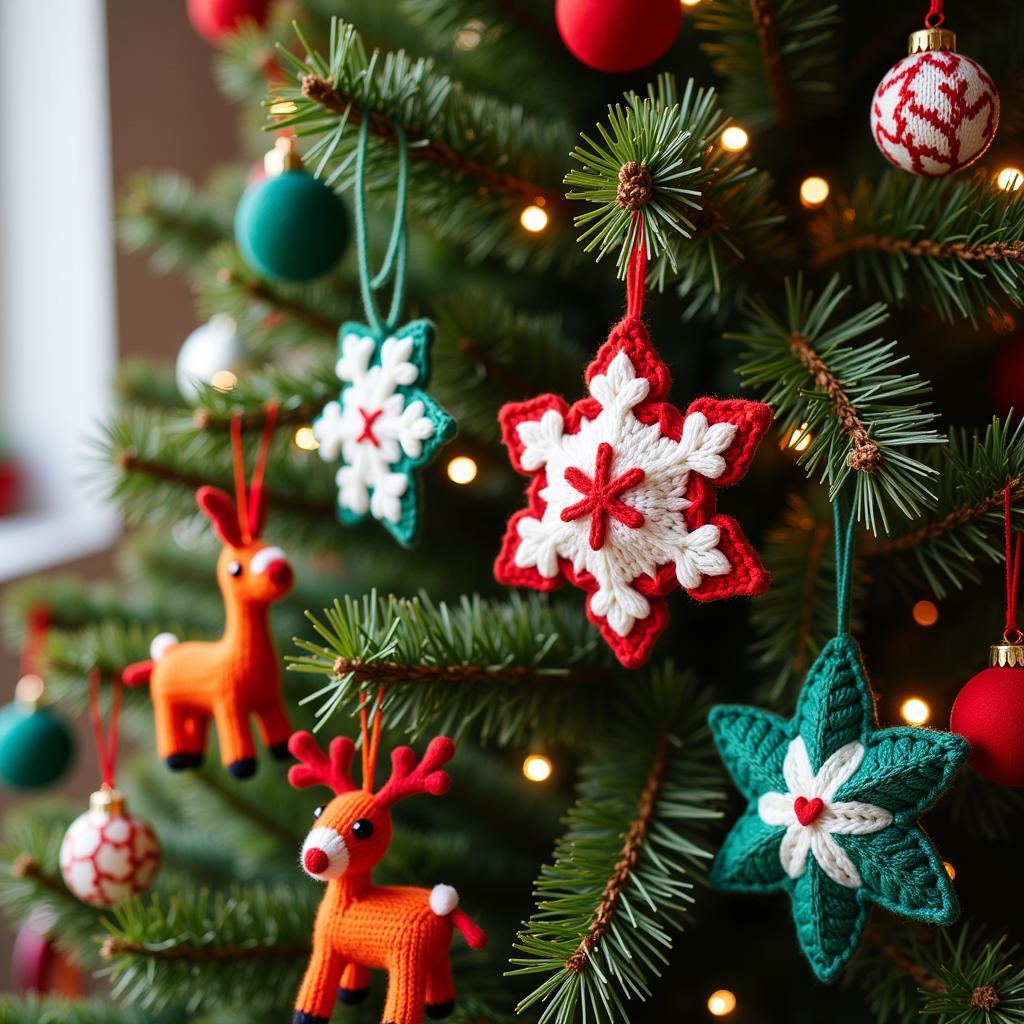 Knitted Christmas Tree Decorations