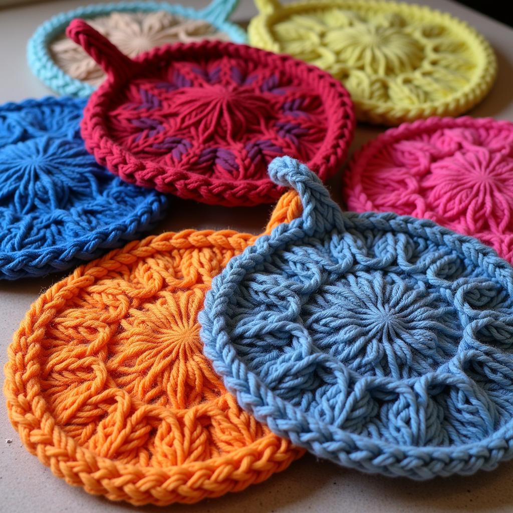 Variety of Knitted Pot Holders