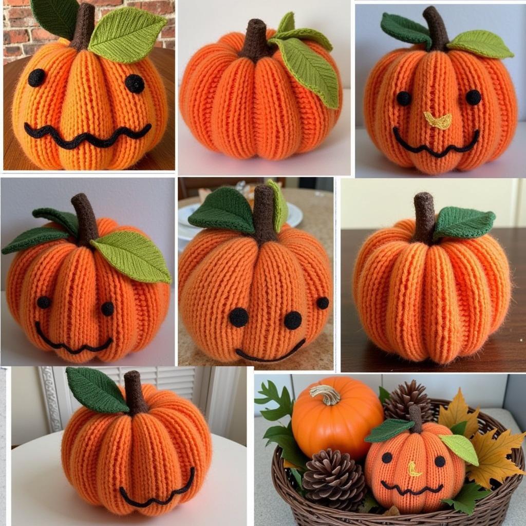 Knitted Pumpkin Decorating Ideas