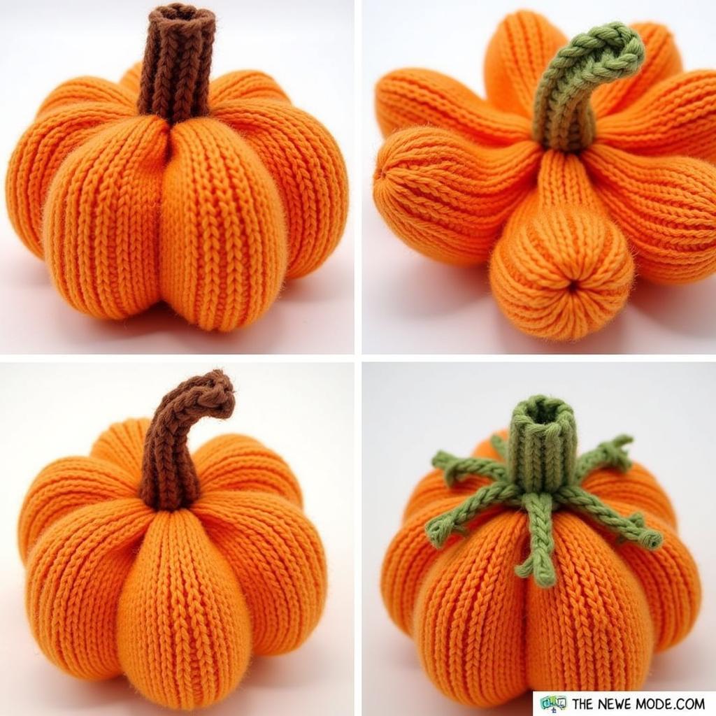 Knitted Pumpkin Pattern Variations