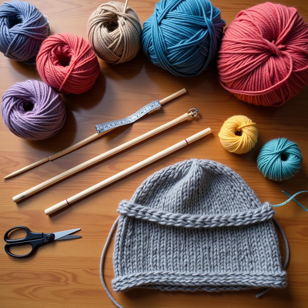 Knitting Needles and Yarn