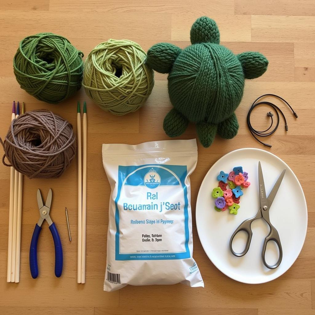 Essential Knitting Supplies for Turtle Project