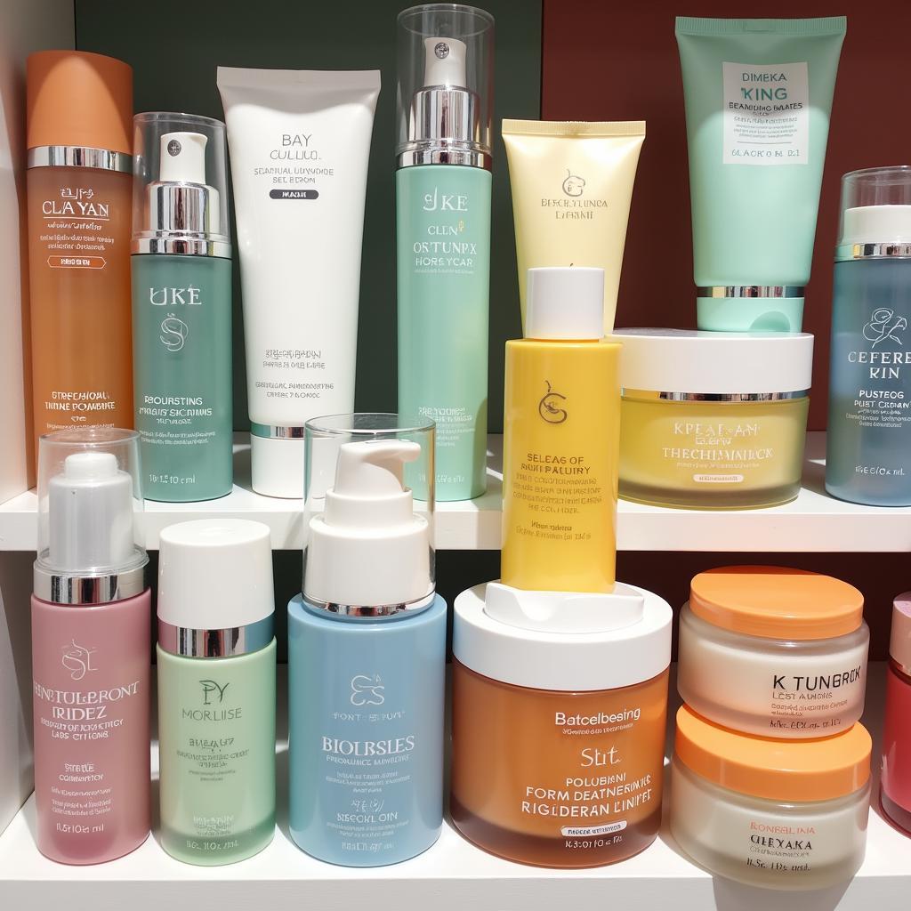 Korean Skincare Products Display