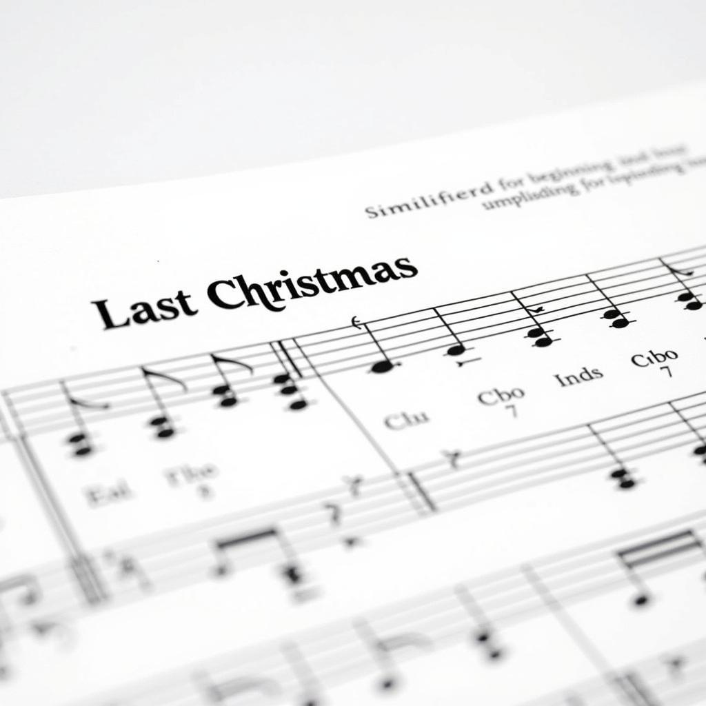 Last Christmas Sheet Music for Beginner