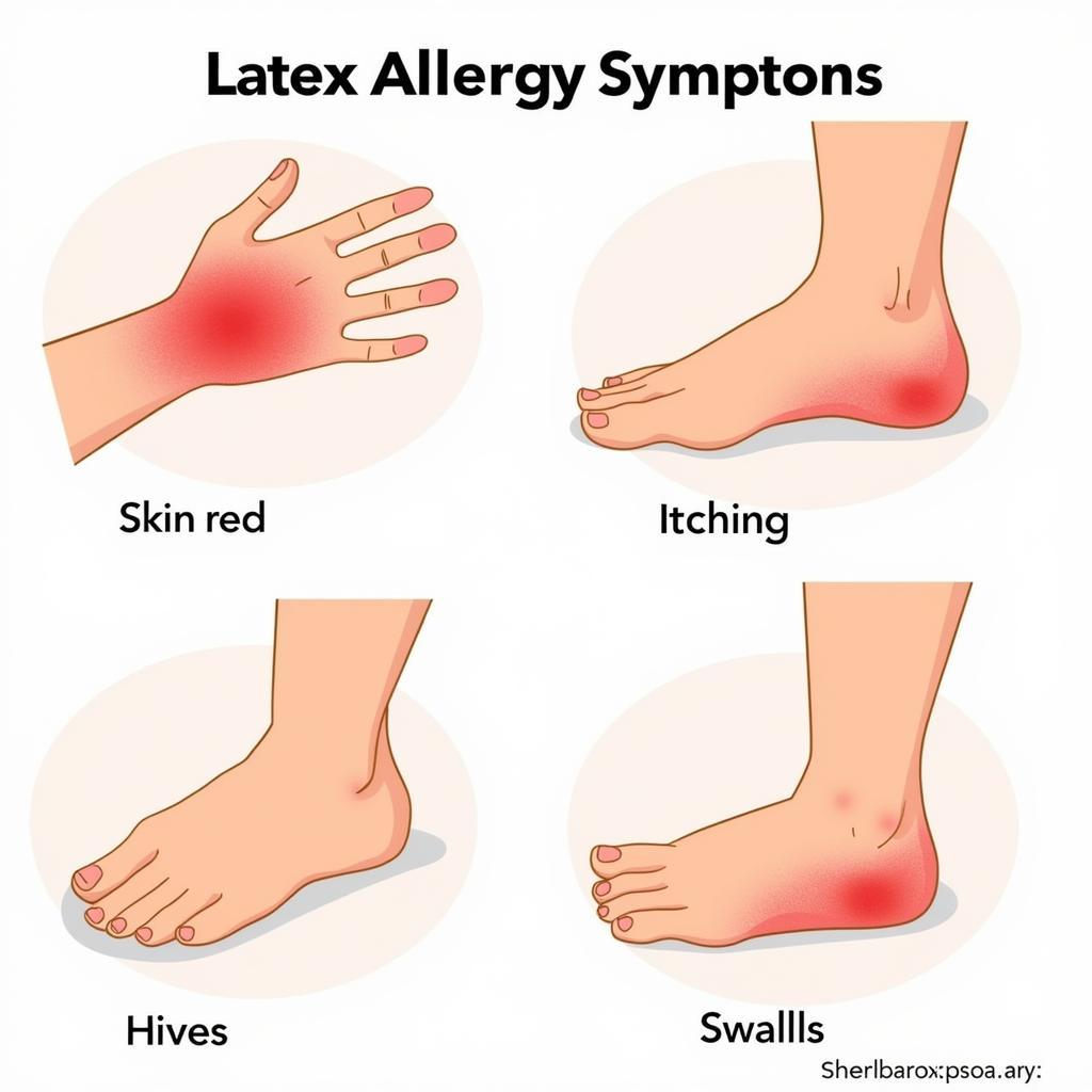 common latex allergy symptoms