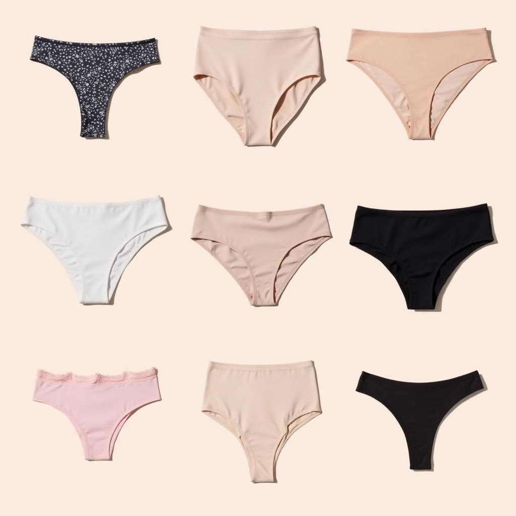 Various Styles of Latex Free Womens Underwear