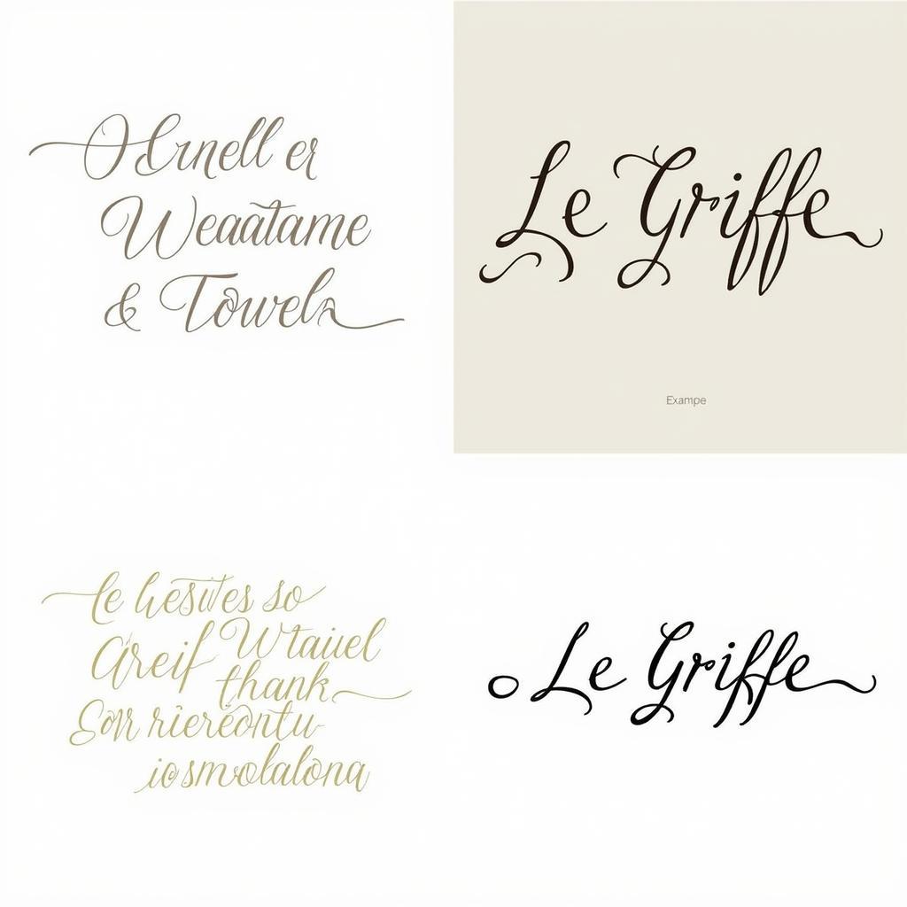 examples of le griffe font in use