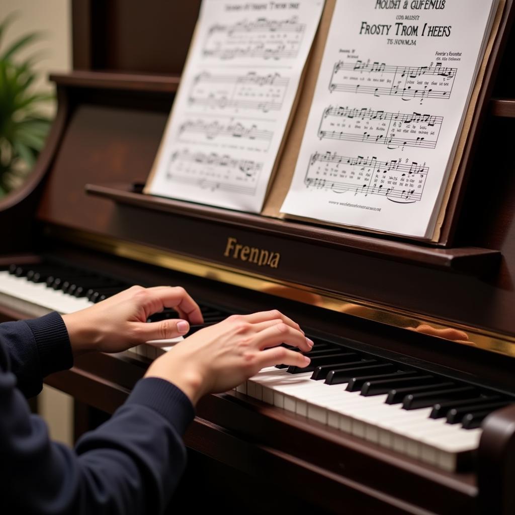 Learning to Play "Frosty the Snowman" on Piano