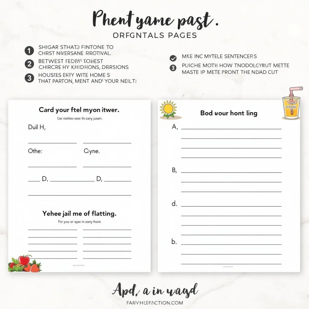 Printable Left Right Story Game Template