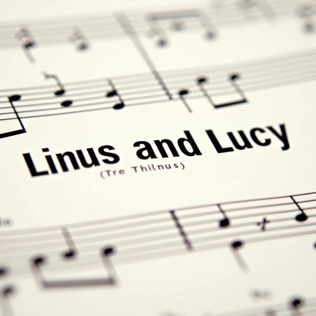 Example of "Linus and Lucy" Sheet Music