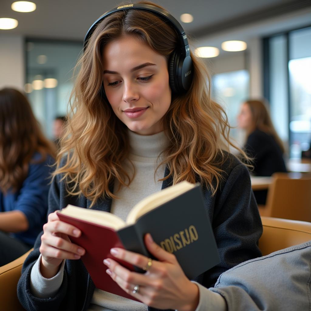 Person listening to Harry Potter audiobook on their phone