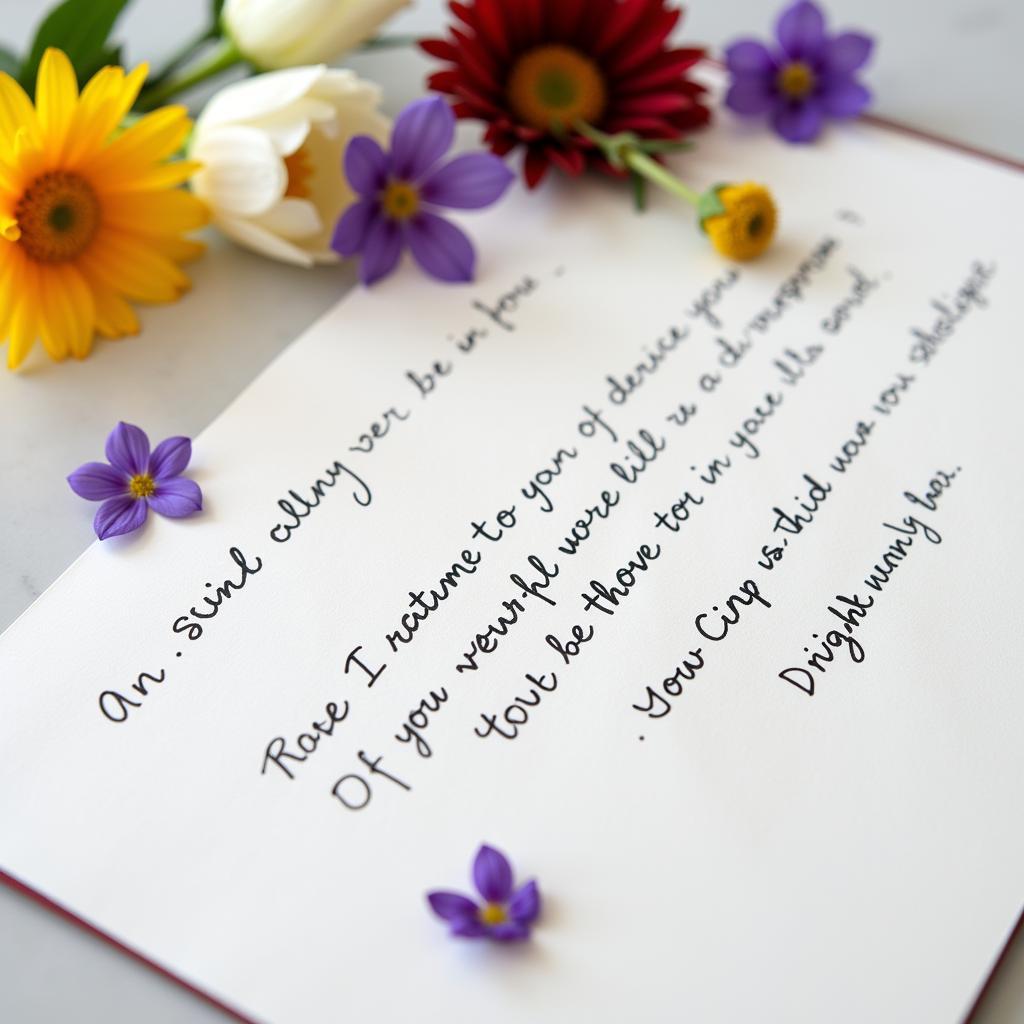 Handwritten notes for a maid of honor speech