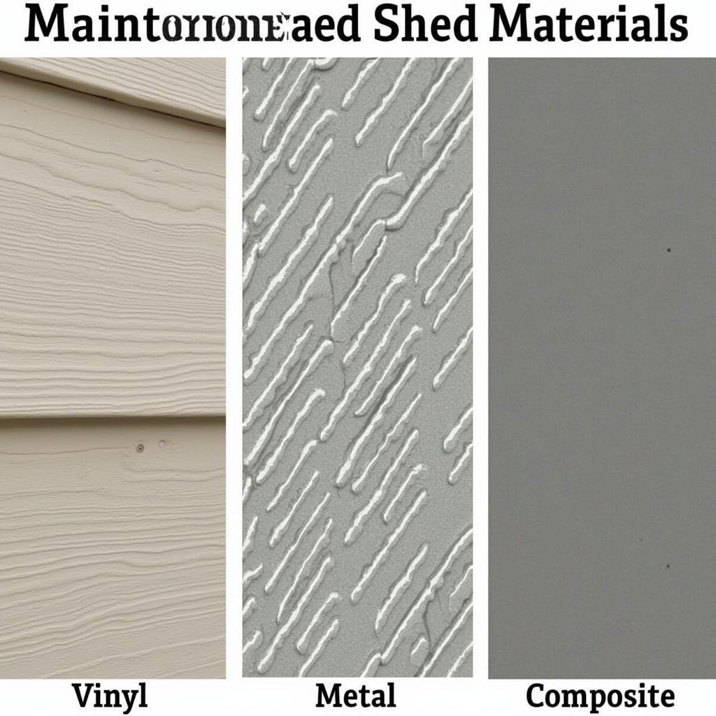 Different maintenance free shed materials