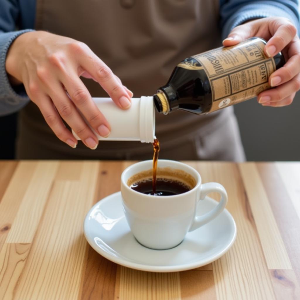 Making Coffee with Sugar-Free Syrup