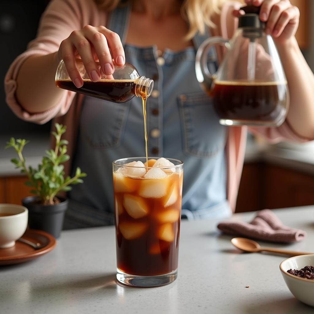 Preparing Sugar-Free Iced Coffee at Home