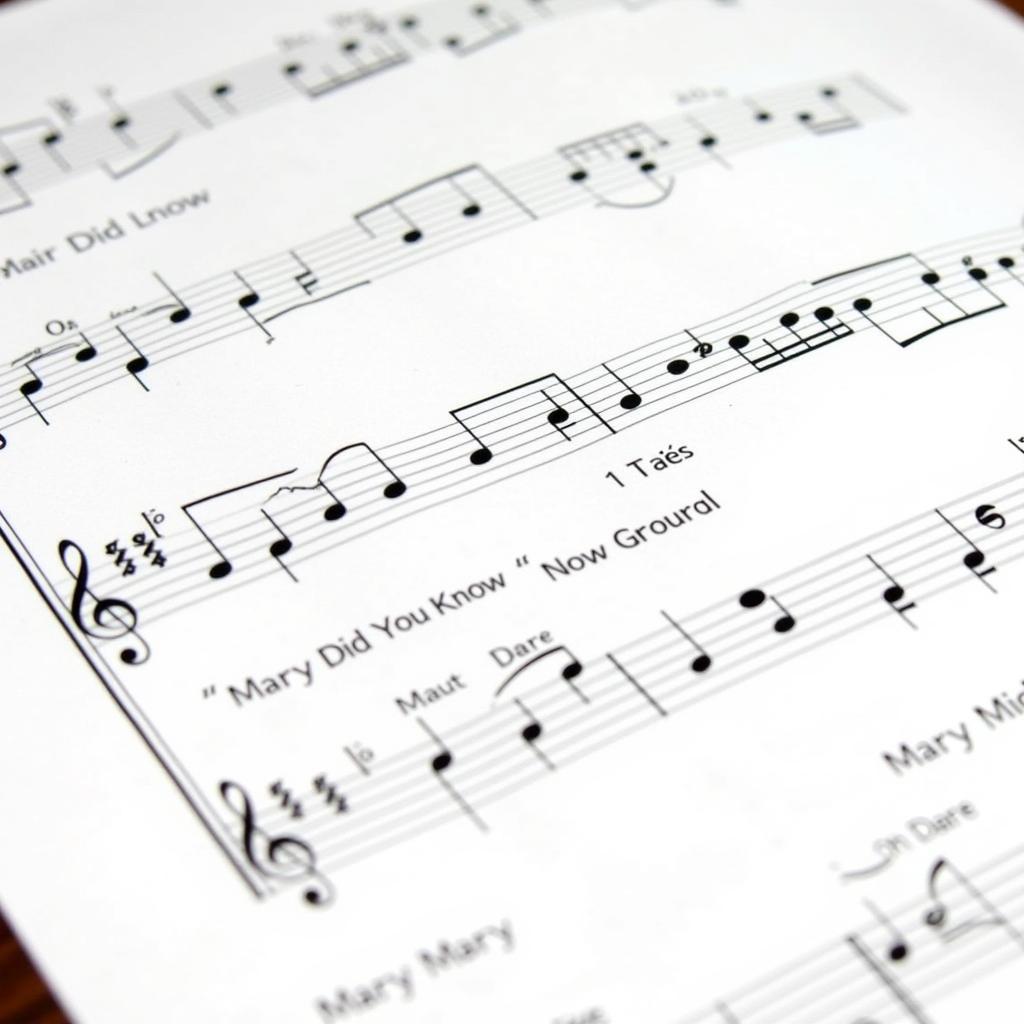 Preview of "Mary Did You Know" Sheet Music