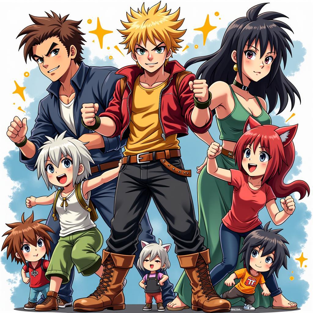 Mashle manga main characters