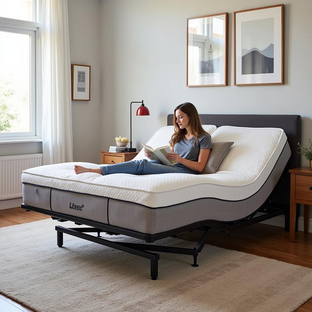 Modern Bedroom with a Mattress and Adjustable Base