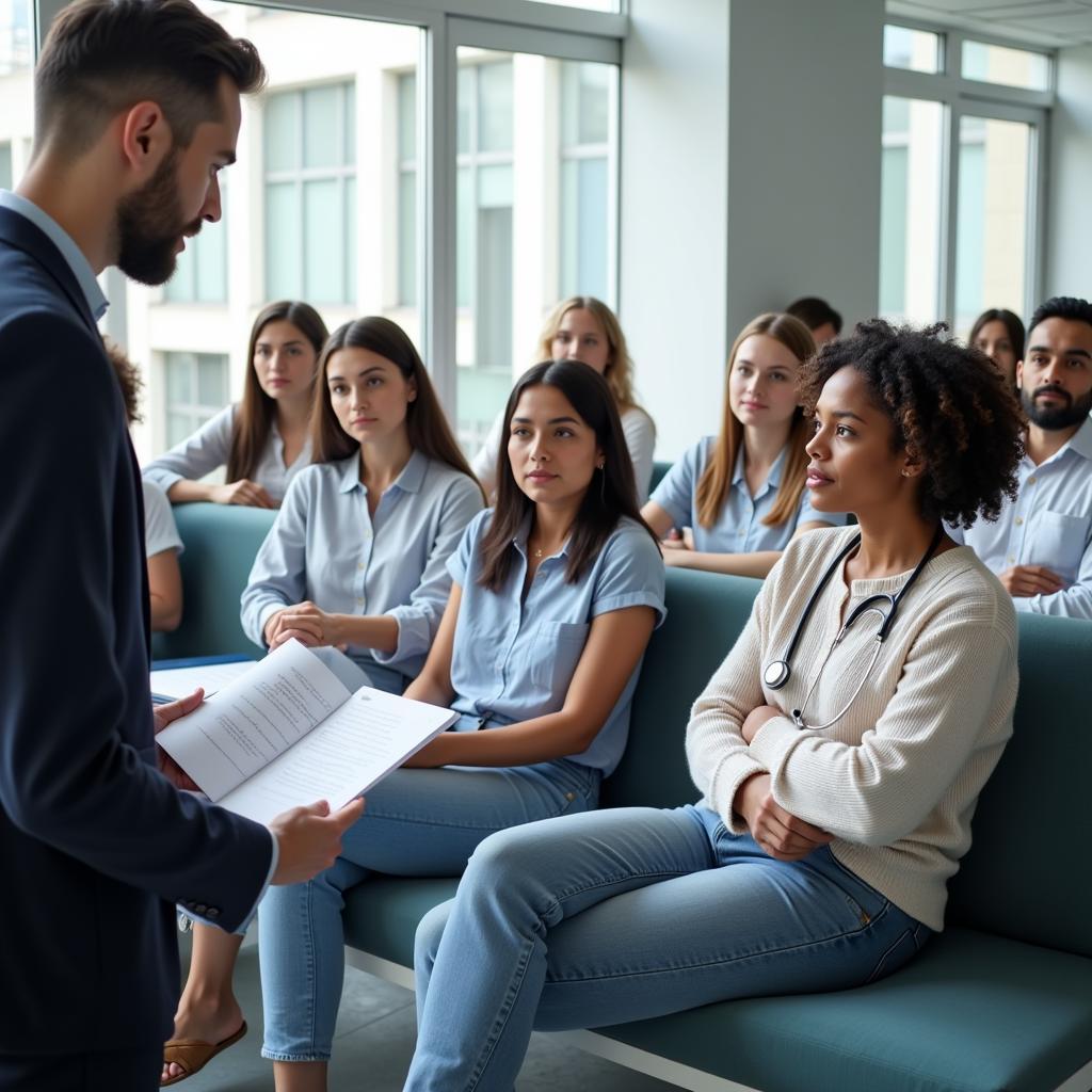 Medical Research Study Participants Receiving Information