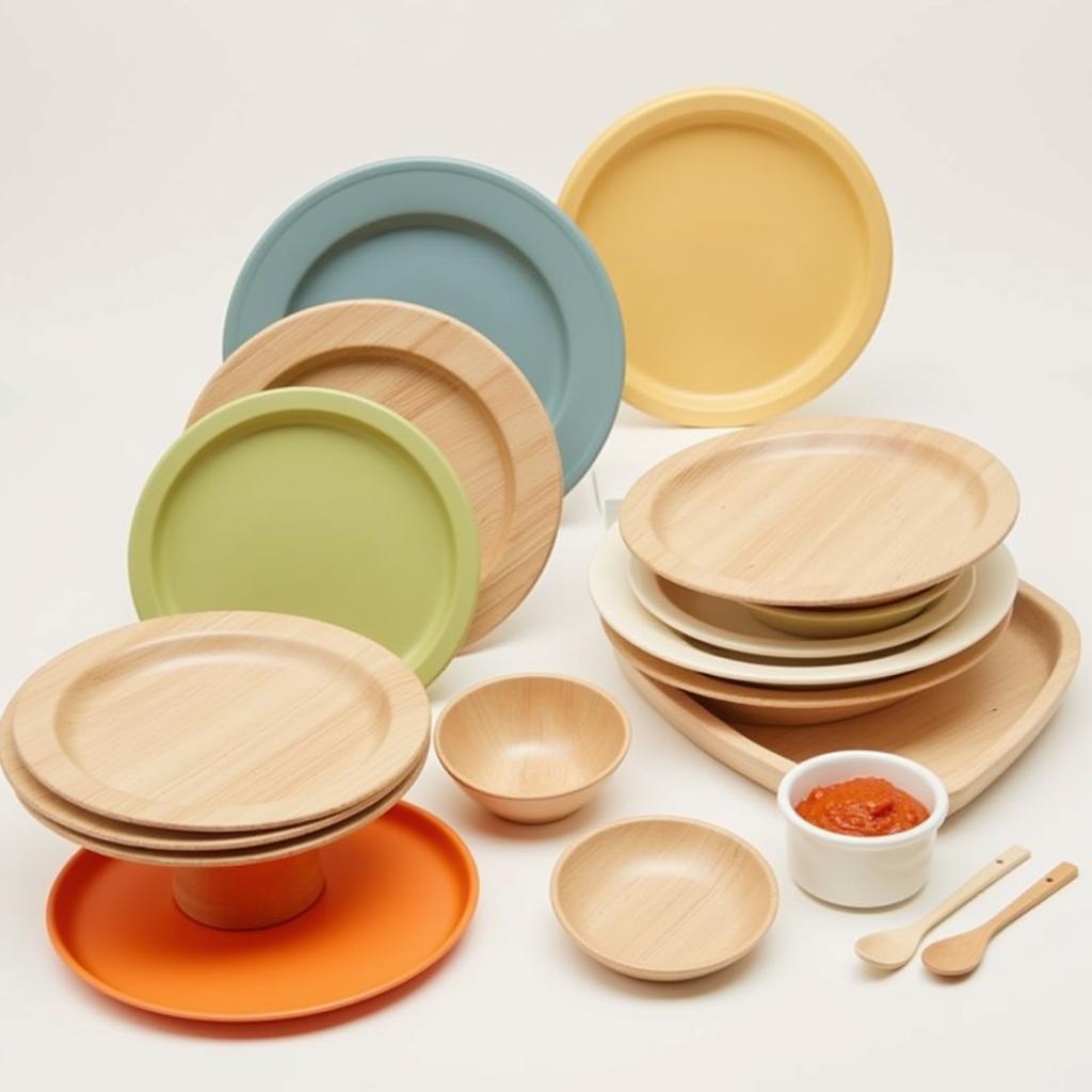 Variety of Melamine Free Bamboo Plates