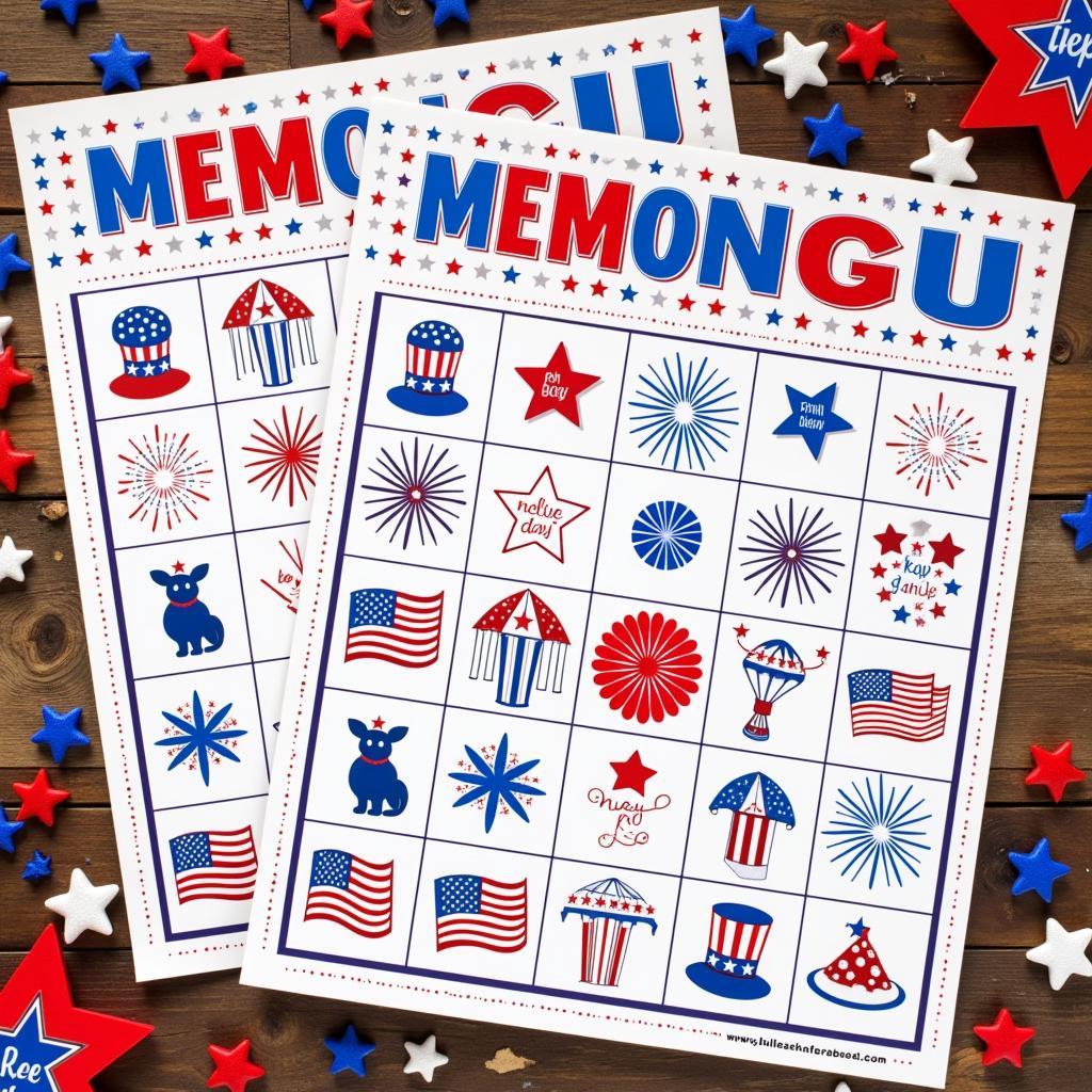 Free Printable Memorial Day Bingo Cards