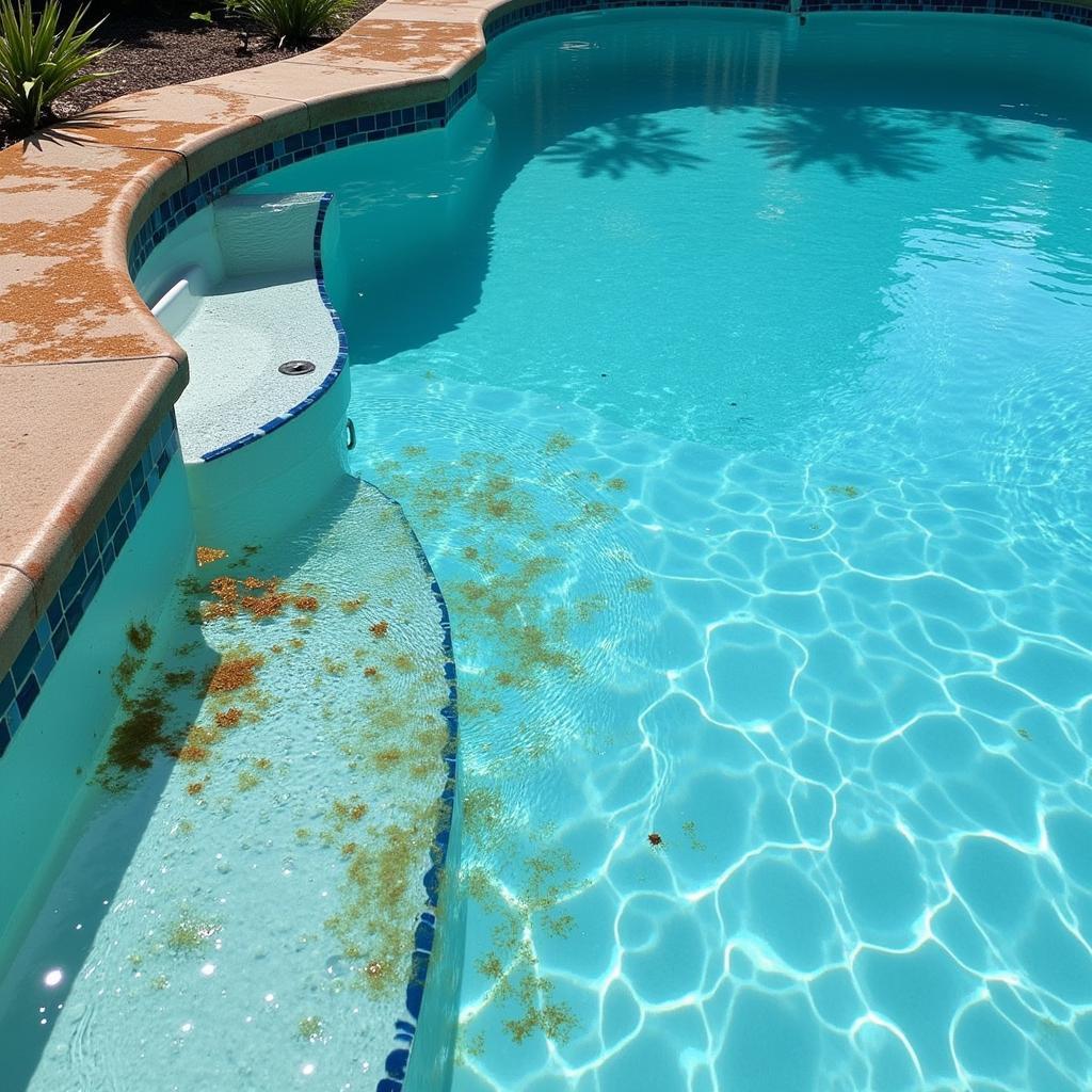 Metal Stains in a Swimming Pool