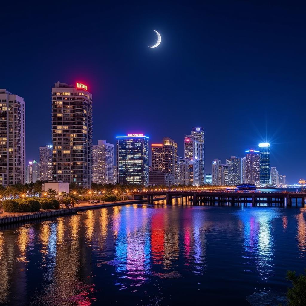 Miami Skyline at Night