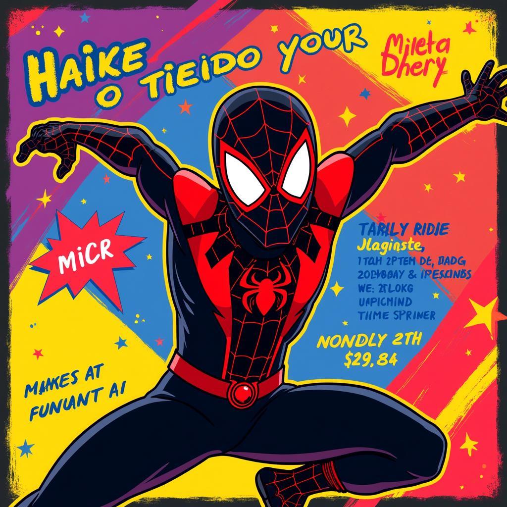 Free Printable Miles Morales Birthday Invitation