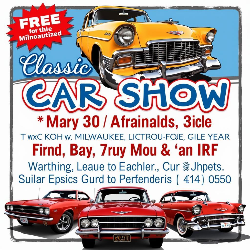 Classic car show flyer in Milwaukee