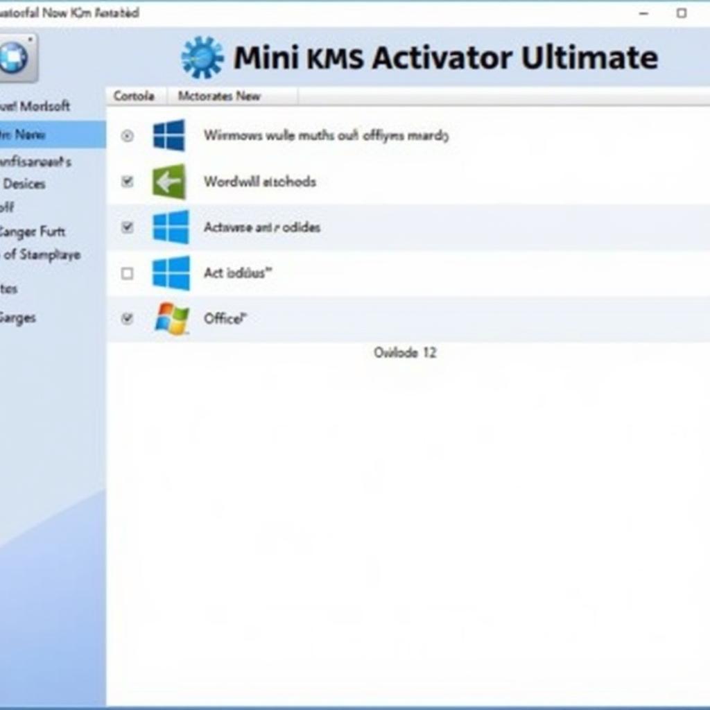 Mini KMS Activator Ultimate Interface