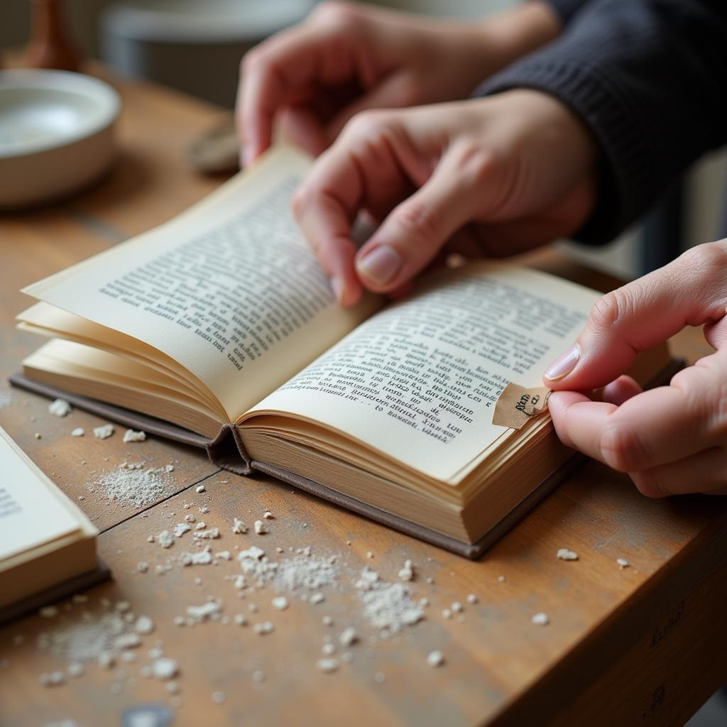 Assembling a miniature book