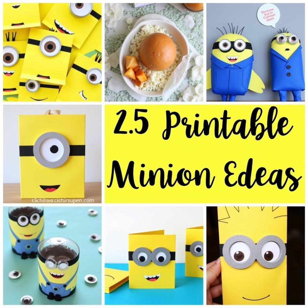 Minion Crafts Ideas Using Printable Eyes