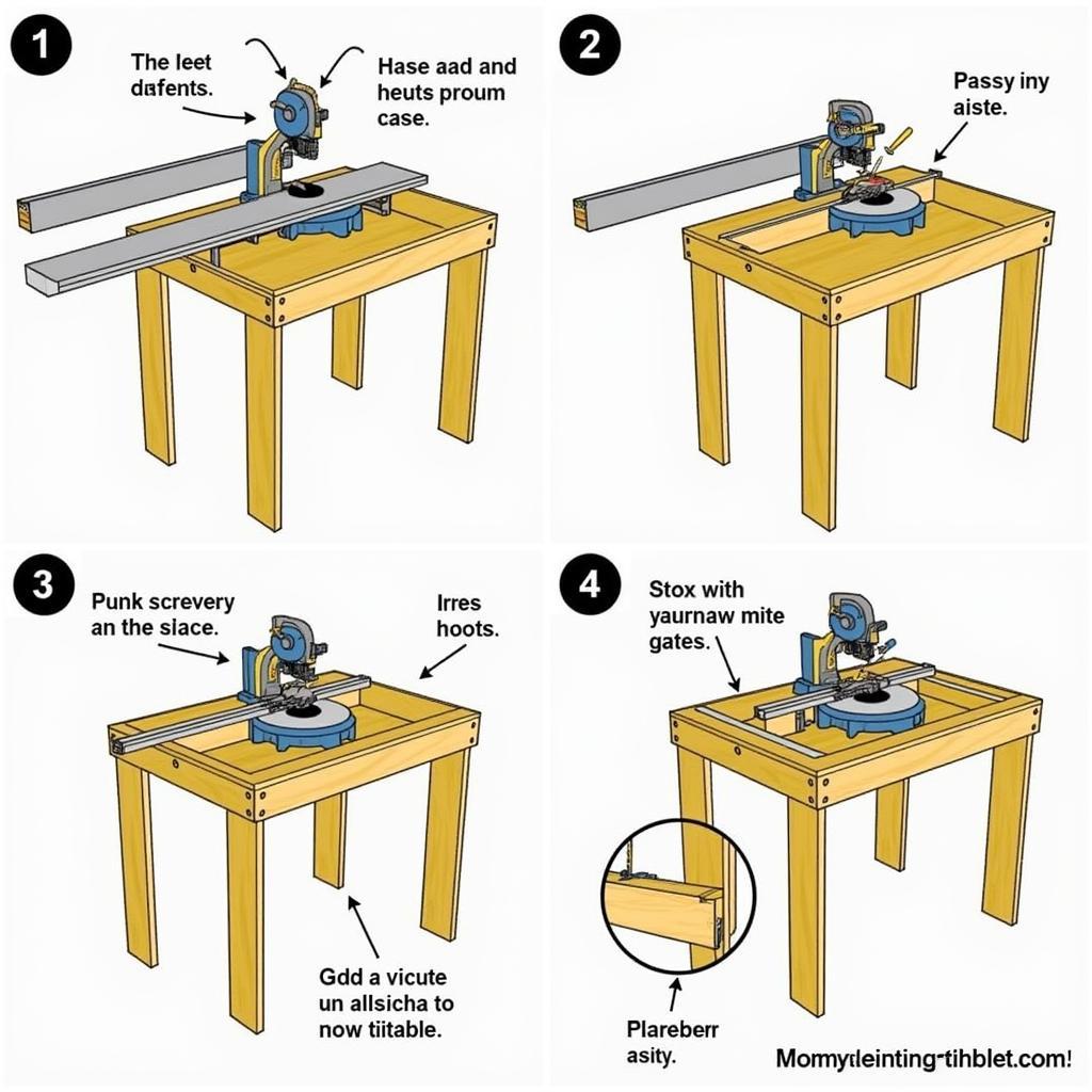 Miter Saw Table Assembly Steps