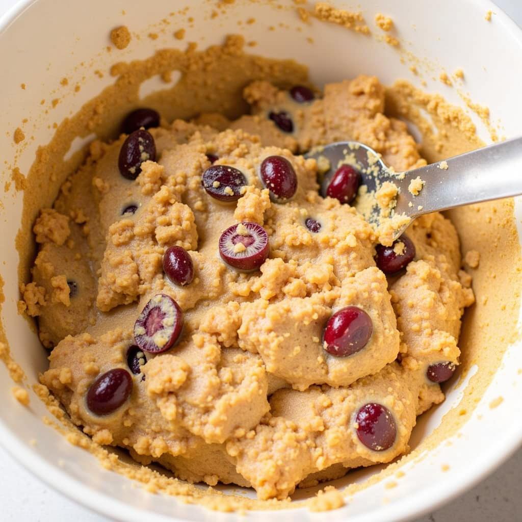 Mixing Gluten-Free Cranberry Walnut Bread Batter