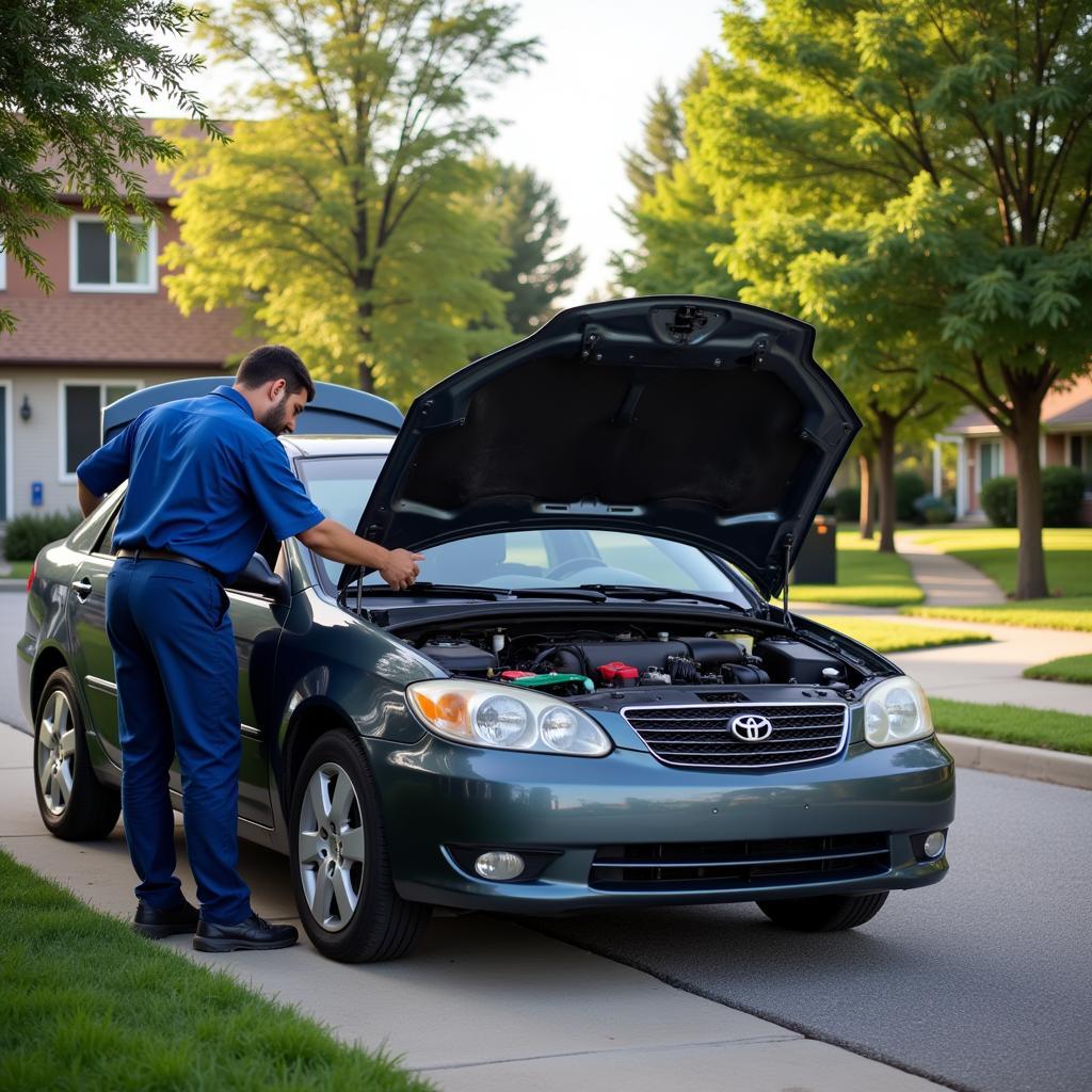 Mobile Mechanic Working Onsite