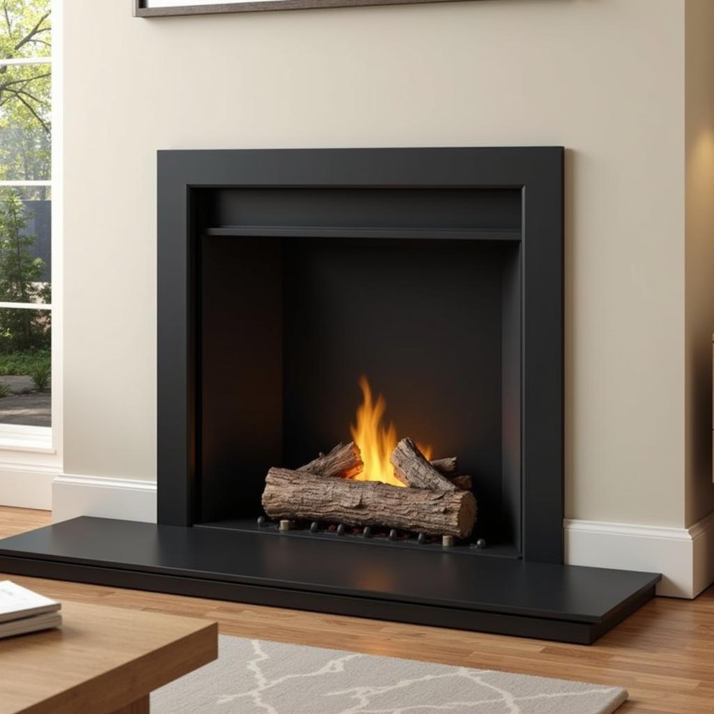 Sleek and Modern Free Standing Gas Fireplace