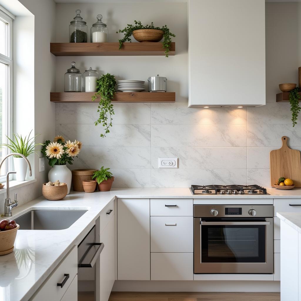 Modern Kitchen with Grout Free Backsplash