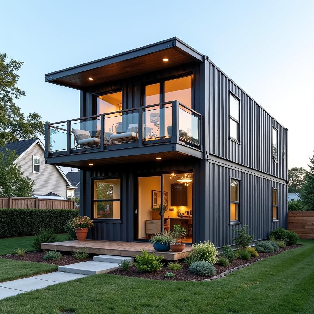 Modern Shipping Container Home Exterior