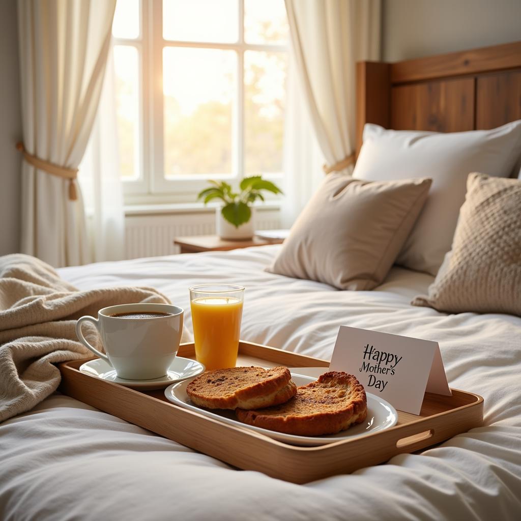 Mother's Day breakfast in bed