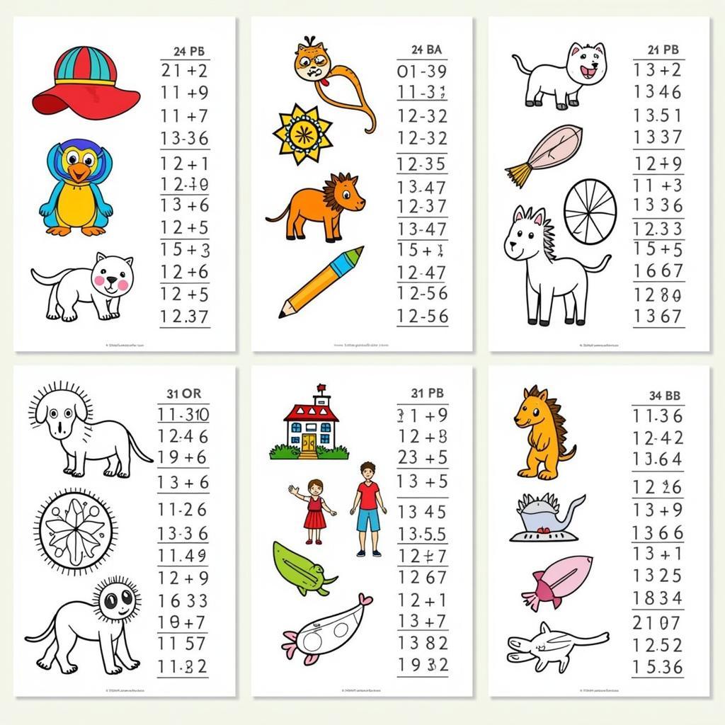 Free Printable Multiplication Coloring Worksheets